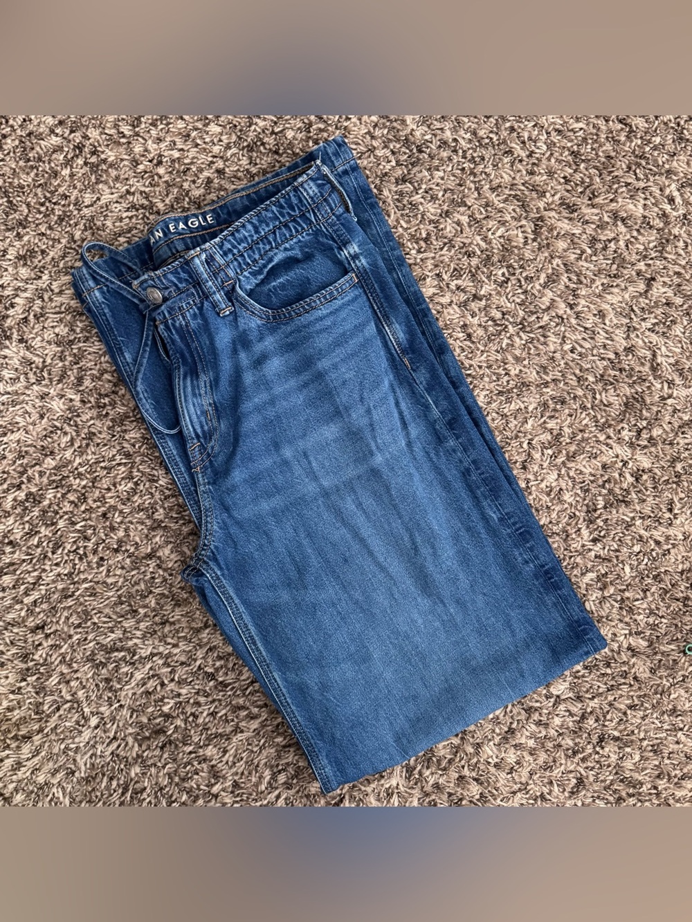American Eagle Dreamy Drape Ultra Wide Leg Drawstring Jeans